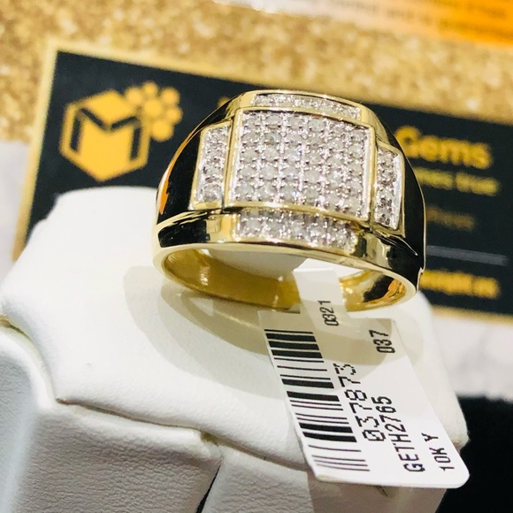 10k Gold Men’s real diamond beautiful Ring!! .35ct - Picture 3 of 3